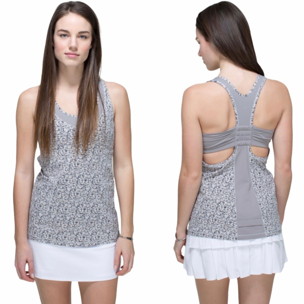 Lululemon Tone It Tank Fleur Silver Ambient Gray 4